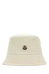 Moncler Women Ivory Polyester Blend Bucket Hat In White