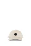 Moncler Men Cotton Gabardine Baseball Cap In Beige