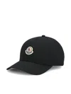 Moncler Logo Baseball Cap In Black