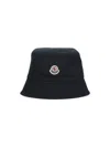 Moncler Bucket Hat With Cotton Lining In Black