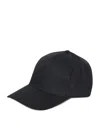 Moncler Casquette En Gabardine De Coton In Black