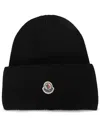 Moncler Women Beanie Wool And Cashmere Hat In Black