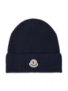 Moncler Wool &amp; Cashmere Beanie In Blue