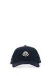 Moncler Midnight Blue Cotton Baseball Cap In Blue