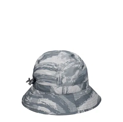 Moncler Hats Bucket Women Polyester Gray In Black