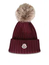 Moncler Hats In Burgundy