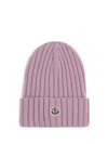 Moncler Logo Patch Rib Wool Beanie