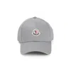 Moncler Grey Cotton Gabardine Baseball Cap In Gray