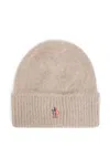 Moncler Alpaca And Wool Logo Beanie In Neutral