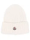 Moncler Hats Light And Natural In White