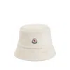 Moncler Soft Texture Bucket Shape Hat In White