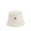 Moncler Soft Texture Bucket Shape Hat In White