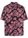 Moncler All-over Logo Print Shirt In Blue