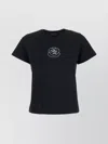 Moncler Heart Motif Crew Neck Short Sleeve Top In Black