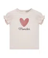 Moncler Heart Pattern Cotton T-shirt In Neutral