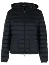 Moncler 'hede' Black Nylon Down Jacket In Black