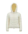 Moncler Hede Hooded Short Down Jacket White In White