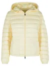 Moncler 'hede' Ivory Nylon Down Jacket In Yellow
