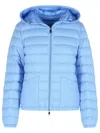 Moncler 'hede' Light Blue Polyamide Down Jacket In Blue