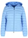 Moncler 'hede' Light Blue Polyamide Down Jacket In Blue