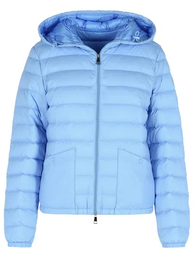MONCLER MONCLER 'HEDE' LIGHT BLUE POLYAMIDE DOWN JACKET WOMEN
