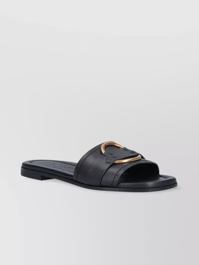 Moncler Heeled Sandals Gold-tone Hardware In Black