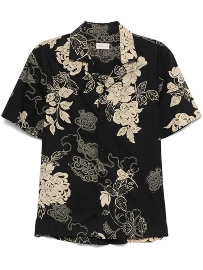 Moncler Hemd Mit Blumen-print In Schwarz