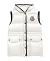 Moncler Hera Hooded Down Gilet In White