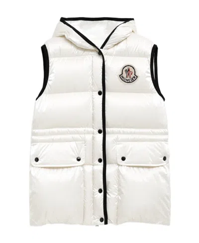 Moncler Hera Hooded Down Gilet In White