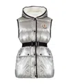 Moncler Hera Hooded Down Gilet In White