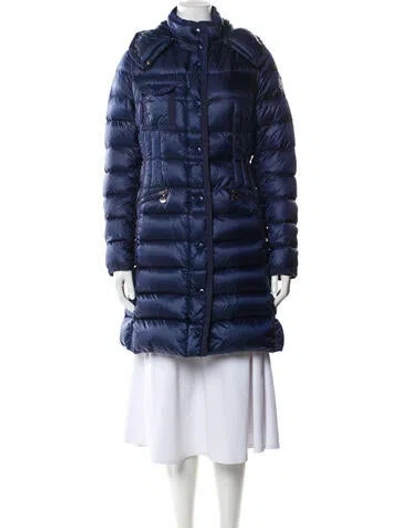 Pre-owned Moncler Hermine Parka In Blue