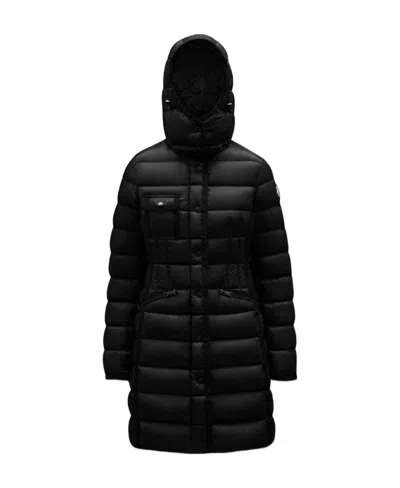 Moncler Hermine Parka Coat In Black