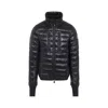 Moncler Black Stretch Nylon Hers Down Jacket In Black