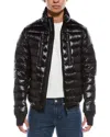 Moncler Hers Padded Down Jacket With Logo-patch In Black
