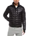 Moncler Hers Padded Down Jacket With Logo-patch In Black