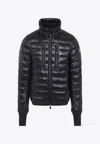 Moncler Hers Padded Down Jacket With Logo-patch In Black