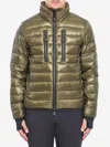 Moncler Hers Padded Jacket Zipped Pockets In Green