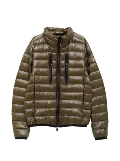 Moncler Hers Quilted Hooded Ski Jacket In Green