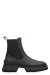 Moncler Hevea Lug Sole Chelsea Boot In Black