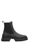 Moncler Hevea Lug Sole Chelsea Boot In Black