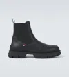 Moncler Bottes Chelsea En Cuir Hevea In Black