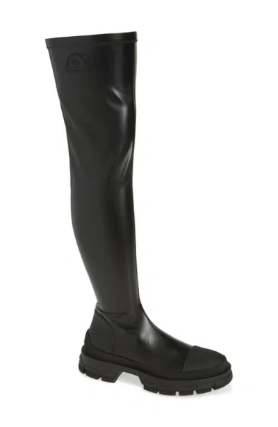 Moncler Hevea Over The Knee Boot In Black