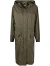 Moncler Hooded Long Jacket Drawstring Waist