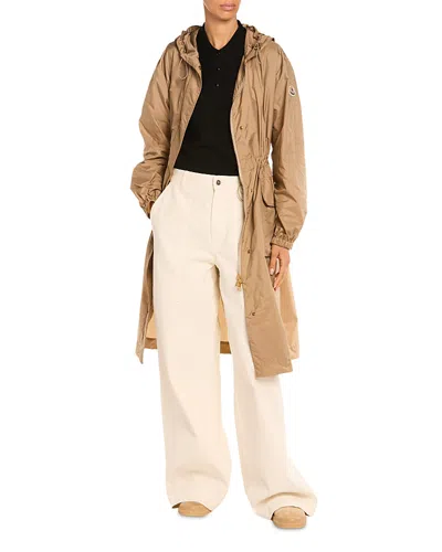 Moncler Hiengos Long Parka In Brown