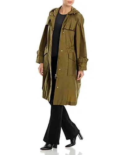 Moncler Hiengu Hooded Raincoat In Olive