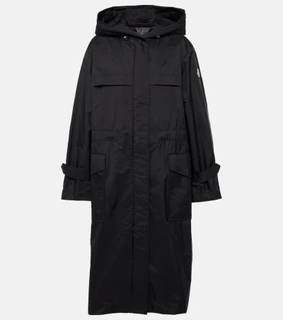 Moncler Hiengu Water Repellent Nylon Raincoat In Black