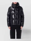 Moncler High Collar Hooded Quilted Down Jacket In Multi