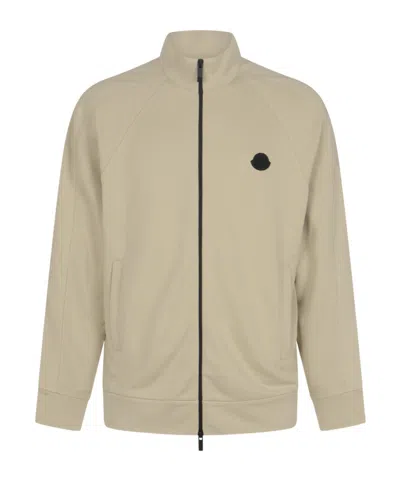 Moncler High Collar Long Sleeve Casual Jacket In Brown