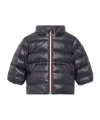 Moncler High Collar Long Sleeve Down Jacket In Blue