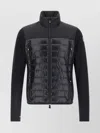 Moncler High Collar Long Sleeve Padded Sweatshirt In Black